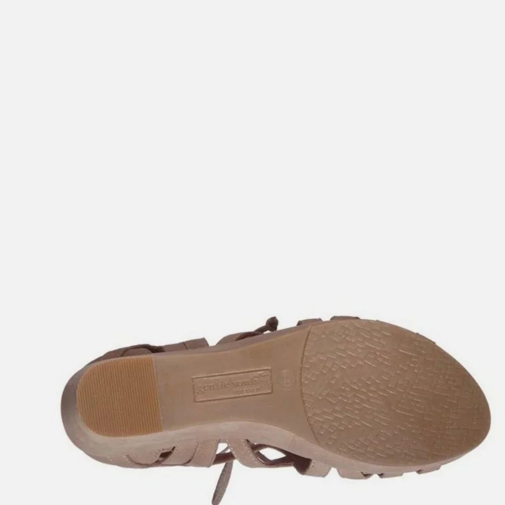 NWOB Gentle Souls by Kenneth Cole Joy Lace Up Wedge Sandals